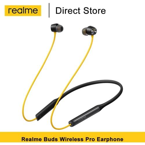 Realme Buds Wireless Pro Bluetooth 5.0 Neckband Headset Active Noise Cancellation Bass Boost Driver Sports Earphone