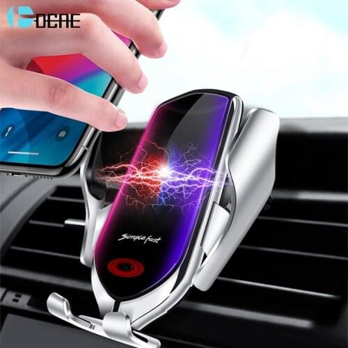 QI Wireless Charger Car Mount Automatic Clamping 10W Fast Charging Air Vent Phone Holder for iPhone 12 11 XS XR X 8 Samsung S21