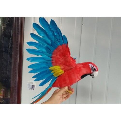 Big simulation colorful parrot model polyethylene & furs red parrot doll gift about 60x40cm 1544