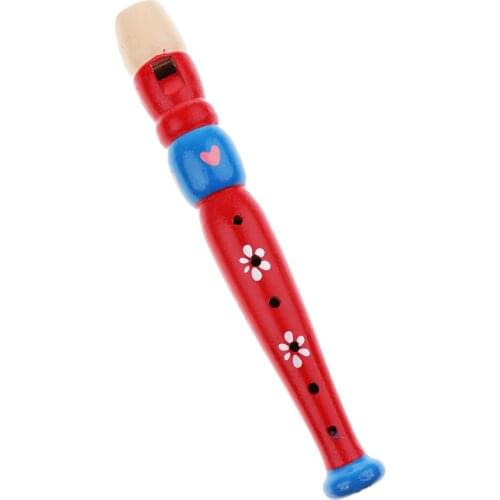 Kids Toddler Wooden Flute Whistle Musical Instrument Education Toy