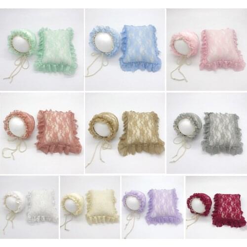 Baby Photography Props Newborn Cute Cartoon Lace Hat And PillowTake Photo Infant Photography Costume