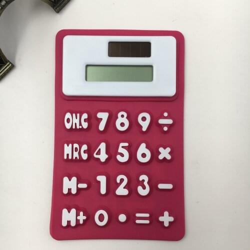 Silica gel electronic calculator student calculator creative calculator gift calculator folding 8-bit compute