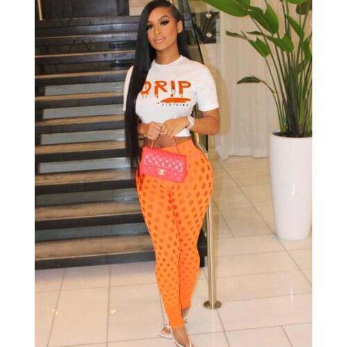 VAZN 2020 Hot Sale Women Short Sleeve Casual Loose Sport Set Tracksuit Sexy Suit Two Piece Set Sport Running Lady Sets