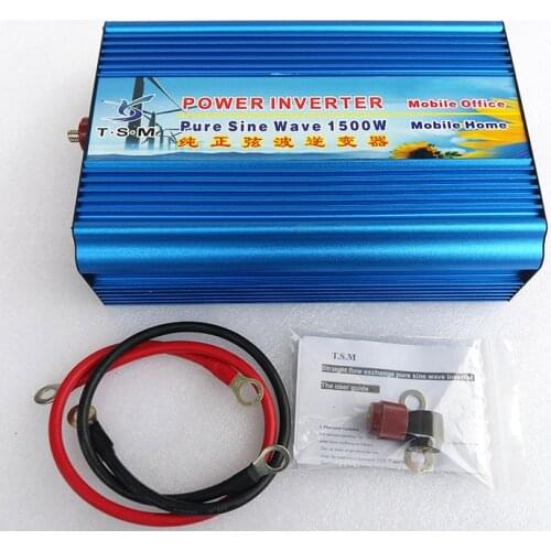 Full Power 1500W Pure Sine Wave Power Inverter&dual voltage display&USB port for phone charger