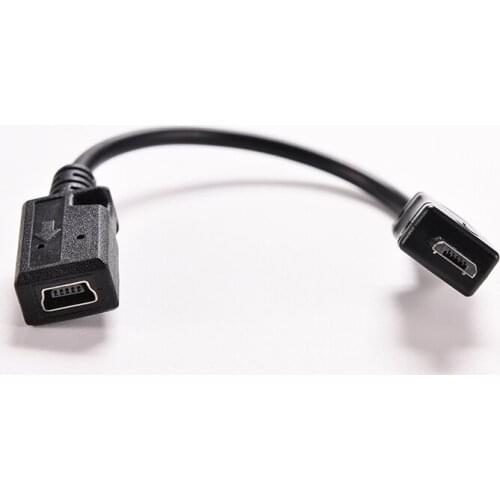 Mini USB Female To Micro USB Male Connector Data Transfer Cable For Phones MP3 MP4