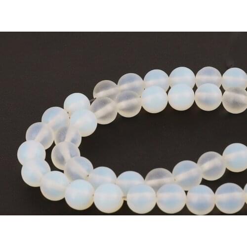 38-95pcs 4 6 8 10mm Natural Frosted Opal Round Beads For Jewelry Making Findings Necklace Bracelet Earrings Findings