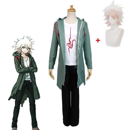 Anime Super Dangan Ronpa 2 DanganRonpa Nagito Komaeda Jacket Coat Cosplay Costumes Halloween Party For Women Men Free Shipping
