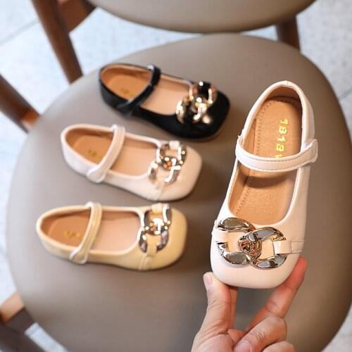 Summer 1-6 Years Girls Leather Shoes Autumn Casual Childrens Flat Shoes Kids School Party Baby Girls Princess Shoes Non-slip