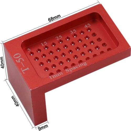 1PC T50 5-49mm Woodworking T-type Scriber Ruler Aluminum Alloy Hole Positioning Marking Crossed Measuring Gauge Carpenter Tools