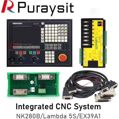 Puraysit CNC Router NK280B and Lambda5S 4-axis Linkage Integrated Control Card use for Support ATC Straight Row Tool Change