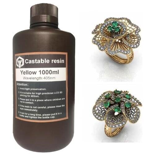 3D printing Materials Castable resin Jewelry liquid Casting / Wax resin for LCD/DLP/SLA 3d printer 1000 ml