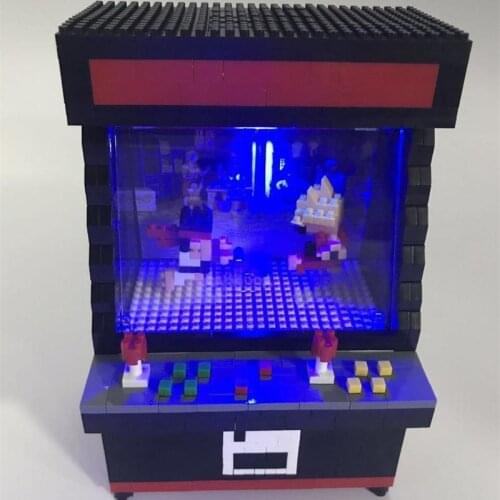 ZRK Mini Blocks Cartoon Building Toy Fighter Game Machine Model UFO CATCHER Plastic Bricks Brinquedos Present for Kids Gift 7814
