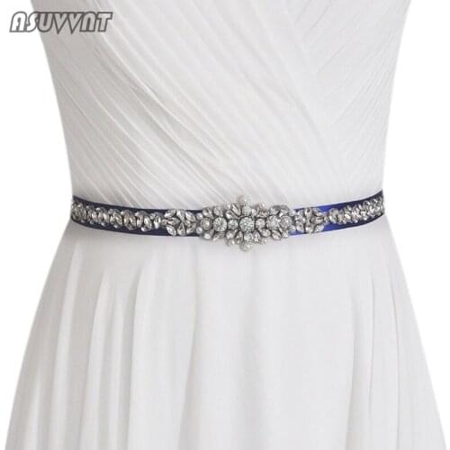 Fashion Flower Wedding Belt Adult Bridesmaid Dress Flower Belts For Party Dress Bridal Rhinestone Belts For Girl Dress Up
