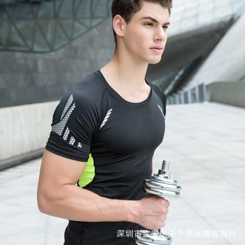 Mens Sports T-shirts Top Tee compression Gymwear Running t shirts Quick Dry bodybuilding Workout Tee Shirt For Men Short Sleeve