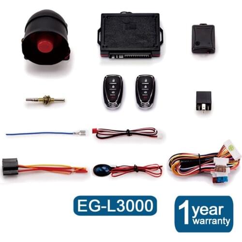 New Universal 1-Way Car Alarm Vehicle System Protection Security System Keyless Entry Siren + 2 Remote Control Burglar Alarm