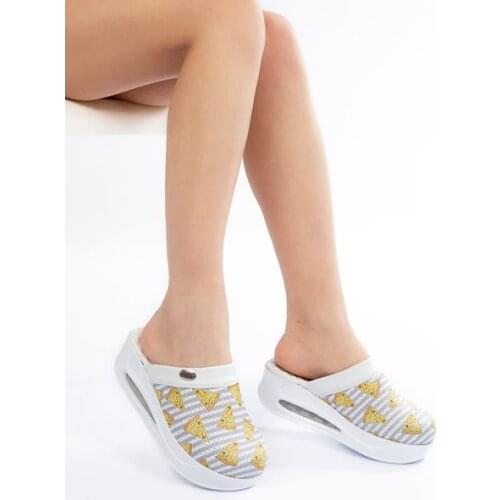 ORTHOPEDIC SABO SLIPPERS DOCTOR NURSE HOSPITAL ASCI SLIPPERS PIZZA PATTERNED