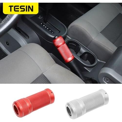 TESIN Handbrake Grips for Jeep Wrangler JK 2007+ Car Hand brake Cover Accessories for Jeep Wrangler JK 2007 2008 2009 2010