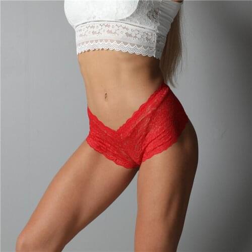 3Pcs Sexy Lace Women Panties Breathable Seamless Lingerie Mid-Rise Transparent Boxer Briefs Hollow Out Underpants Female Knicker