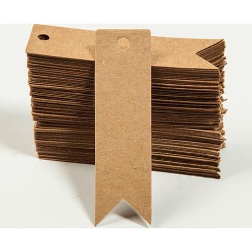 100pcs Thank You Tags White Brown Kraft Paper Tag Garment Shoes Box Decor Hang Tags DIY Craft Apparel Accessories Product Label