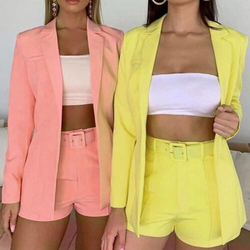 2021 Summer New Casual Comfortable Elegant All-match Shorts With Belt Womens Shorts Slim Wide Leg Shorts