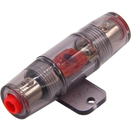 1pcs Car Audio Refit Fuse Holder pure copper 4/8 10 Ga Wire With 1 in 1 out Fuse Holder For Auto Amplifier 60 a circuir breaker