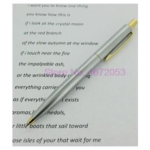 1000pcs/lot Smooth press Platinum stainless steel office Medium nib Ballpoint Pen