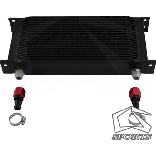 2" ALUMINIUM 8AN OIL COOLER - 19 ROW ENGINE OIL COOLER + AN8 FITTING / HOSE END