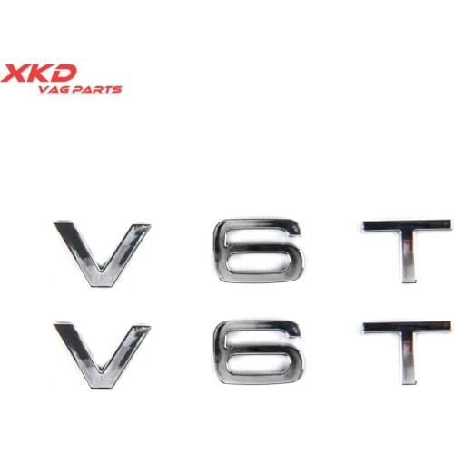 2pcs 3D Metal V6T Emblem Car Styling Fender Sticker Fit For A4 S4 A5 S5 A6 S6 8K0853601