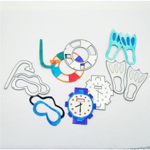 2PCS die Cutting dies Diving equipment metal craft paper die Scrapbooking/DIY Embossing mould Easter New Year cards