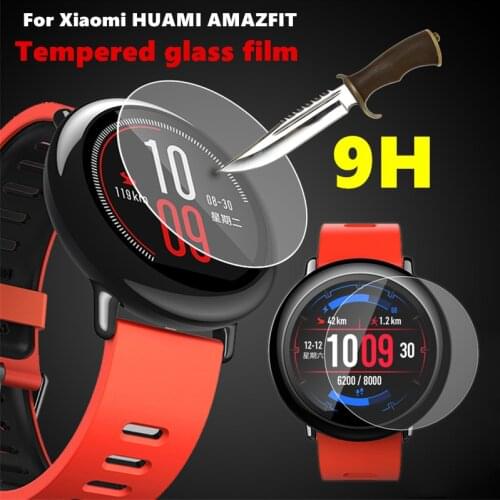 3pc/lot 37mm Diameter Premium 9H Tempered Glass Screen Protector Skin Film Guard for Xiaomi Huami Amazfit Protective film