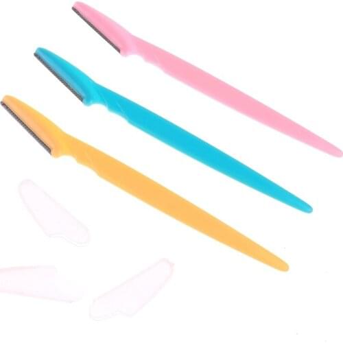 3pcs/lot Eyebrow Razor, Facial Hair Remover Eyebrow Trimmer, Sharp Mini Makeup Knife Shaper Shaver For Women C08HS