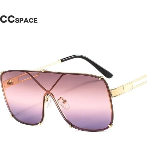 46628 Oversized One Lens Goggle Sunglasses Luxury Men Women Fashion Shades UV400 Vintage Glasses