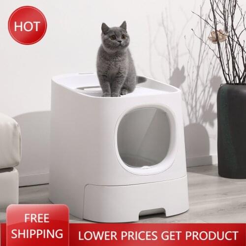 Automatic Smart Cat Litter Box Self Cleaning Detachable Sandbox Closed Tray Toilet Training Bedpan Arenero Pets Accessories