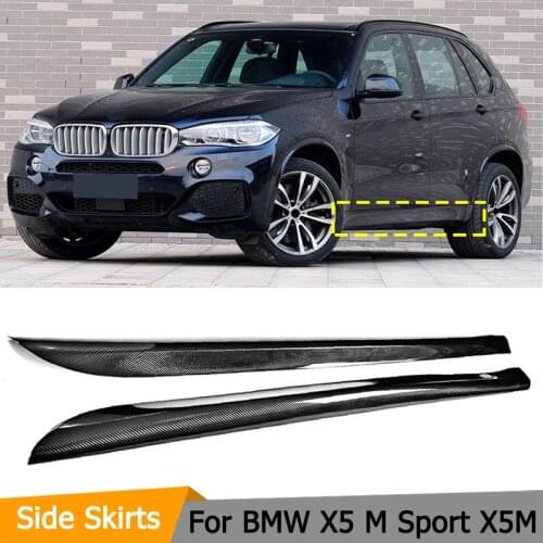 Carbon Fiber Car Side Skirts Body Kits for BMW X5 M Sport X5M xDrive35i 50i Utility 4 Door 2014-2018 Body Kit Side Door Skirts