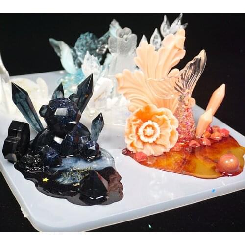 Large Table Decoration Mold Coaster Set Multi-standard Cup Mat Silicone Molds For Resin DIY Crystal UV Glue Epoxy Resin Mold