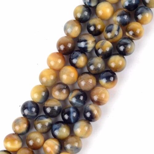 AAA Natural Gem Tiger Eye Stone Beads For Jewelry Needlework Making Round Loose Beads 6 8 10mm Diy Bracelet Necklace 15inches