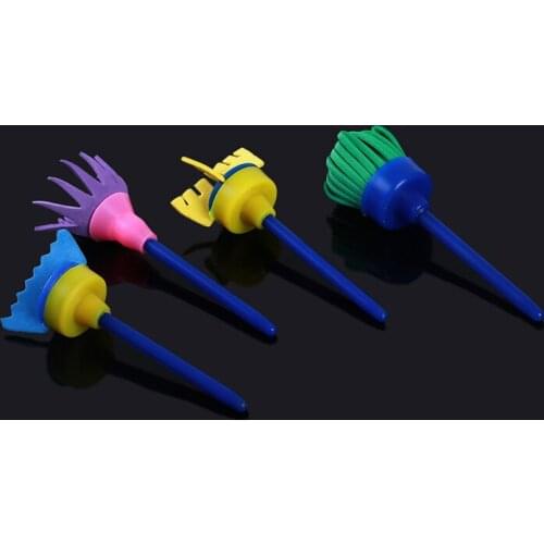 Baby Drawing Toys Painting Sponge Brushes Set DIY Safe Creative Durable Art Painting Brush Drawing Toys Set Brush Stamp Toys