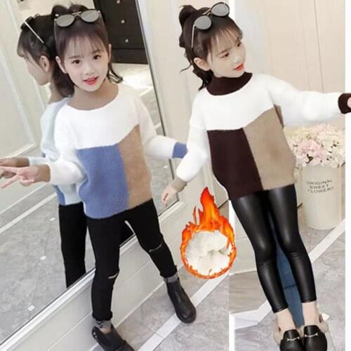 Long Sleeve Children Girls Pullover Sweater Girls Coat Age For 3-12 Years Kids Clothes Warm Autumn Winter Baby Girls Sweater