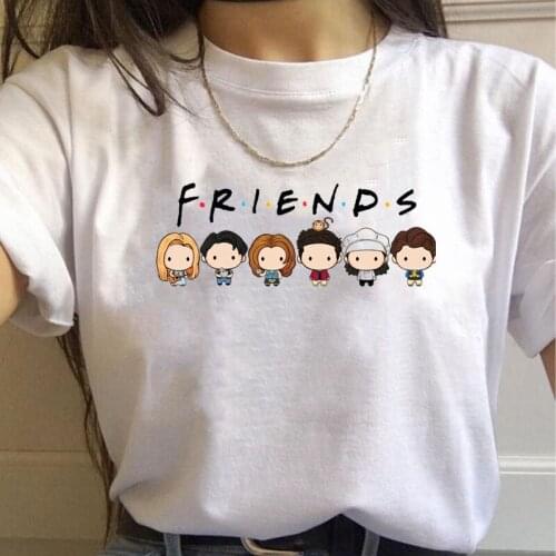FRIENDS Cute Cartoons Print Women t shirt Plus Size 5 colors available T-shirt Girl O Neck Short Sleeve Tops Tee Shirt HH1318