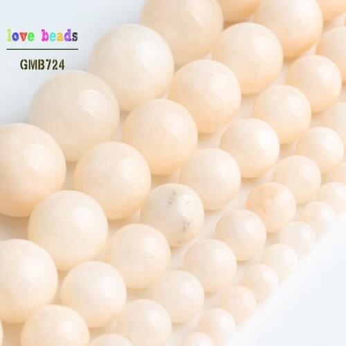 4mm 6mm 8mm 10mm 12mm Light Yellow Angelite Quartzs Stone Round Beads for Jewelry Making 15'' Strand