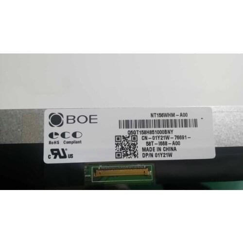Laptop Matrix 15.6" Touch LCD Screen NT156WHM-A00 NT156WHM-N33 For Dell D/PN 01Y21W For Dell Inspiron 5558 P51F HD 1366X768