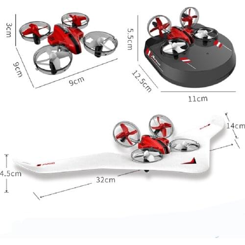 L6082 Three-in-one Multi-purpose Remote Control Quadcopter Mini Land-air Gliding Unmanned Aerial Vehicle