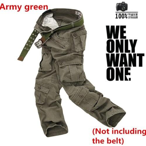 Men s Army tactical Military Camouflage Cargo Pants Multi-pocket Causal trousers Straight Long Baggy Loose Overalls cargo pants