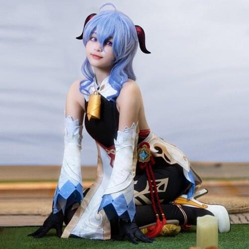New Game Genshin Impact Ganyu Cos Clothing Liyue Seven Star Hutao Cosplay Cute Wind Suit Female Anime Dress Up Clothes