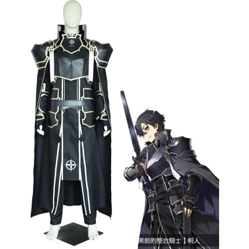 New Anime Sword Art Online Alicization Kirigaya Kazuto SAO Kirito Cosplay Costume Knights Outfit Women Men Halloween Costumes
