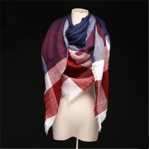 2020 Winter Fashion Designer Cashmere Triangle Scarf Women Shawl Acrylic Cape Blanket Plaid Foulard Wholesale Drop shipping