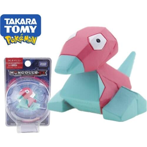 Genuine Takara Tomy Sun Moon MC-08 MC Pokemon Action Figure 3D Dragon Polymon Anime Figure Model Toys
