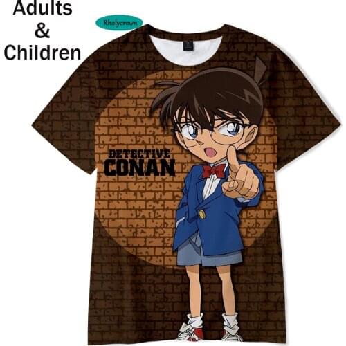 Hot Anime 3D Detective Conan T shirt Men Women Tees Summer Kids t shirt Casual 3D Detective Conan Boys girls Suitable T-shirt