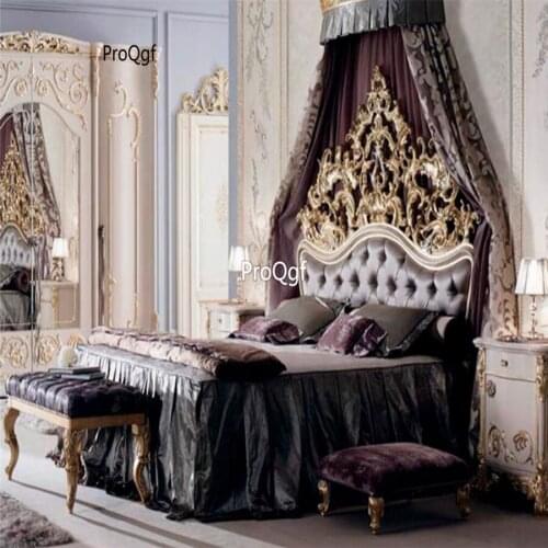 Prodgf 1Pcs A Set Romantic Hot Castle Princess Bedroom Bed(no mattress)