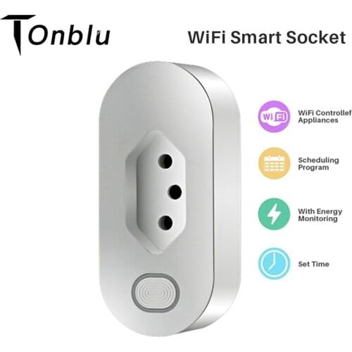 Smart Home WiFi Plug Power Remote Control Socket Standard With Energy Monitor Tuya APP Control Works With Google Assistant Alexa